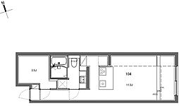 ｔｈｅ ｔｒｉａｓ 205 地下1階2LDKの間取り