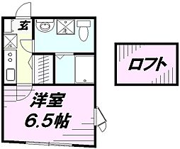 GardenPlace秋津 1Kの間取図画像
