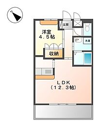 グレイスヴィラ 1LDKの間取図画像