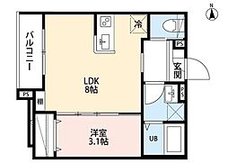 rh Itabashi 1階1LDKの間取り