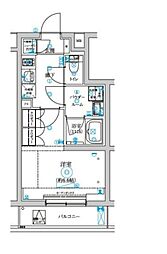 東京メトロ丸ノ内線 新中野駅 徒歩20分の賃貸マンション 3階1Kの間取り