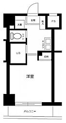 スカイコート銀座東 4階1Kの間取り
