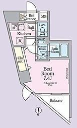 アークマーク池袋本町 4階1Kの間取り