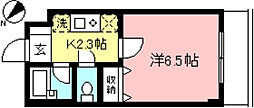 メイフェアフラット 1Kの間取図画像