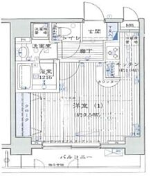 ランドステージお茶の水 2階1Kの間取り