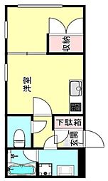 FLレジデンス神宮御苑6 1DKの間取図画像