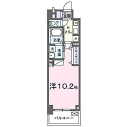グランピア甚 1Kの間取図画像