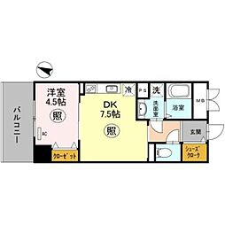JR東海道・山陽本線 元町駅 徒歩5分の賃貸マンション 9階1DKの間取り