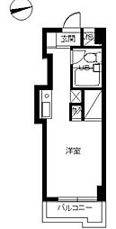 スカイコート入谷 ワンルームの間取図画像