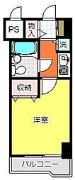 ライオンズマンション本厚木第3 1Kの間取図画像