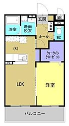 Ｂｌｉｓｓ小池原 3階1LDKの間取り