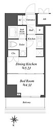アイフラット文京本駒込 1DKの間取図画像