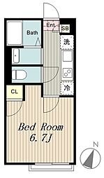 クレイノｉ(59401) 2階1Kの間取り