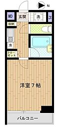 ミッテル三田II 7階1Kの間取り