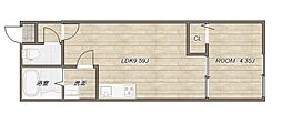 有田新築アパート(仮称) 1LDKの間取図画像
