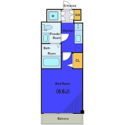 京急空港線 大鳥居駅 徒歩19分の賃貸マンション 3階1Kの間取り