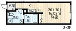 大田区新蒲田2丁目マンション ワンルームの間取図画像
