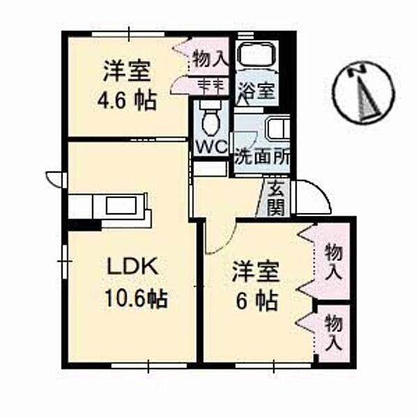 メゾン竹島　I棟 A0202｜徳島県鳴門市鳴門町高島字竹島(賃貸アパート2LDK・2階・50.04㎡)の写真 その3