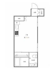 東急池上線 洗足池駅 徒歩10分の賃貸アパート 1階ワンルームの間取り