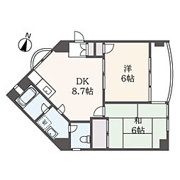 ファミール幸栄 2DKの間取図画像