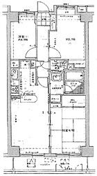 所沢メゾンドパルク 2階3LDKの間取り