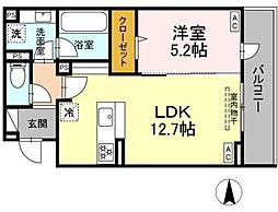 THE STATELY 子安町 1LDKの間取図画像