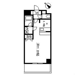 モンテヴェルデN-1 1Kの間取図画像