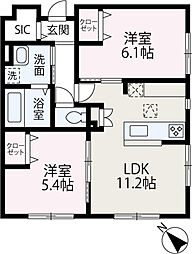 Tail Forest 2LDKの間取図画像