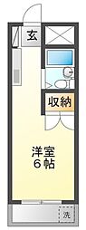 グレースコート 1Kの間取図画像
