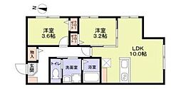 リザーブ北綾瀬 2LDKの間取図画像