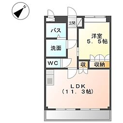 南海線 紀ノ川駅 徒歩11分の賃貸アパート 1階1LDKの間取り