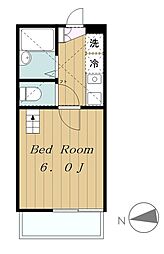 ロバリア古淵 1階1Kの間取り