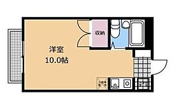 キクチハイツ 2階ワンルームの間取り