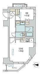 ブリリアイスト清澄庭園 1LDKの間取図画像