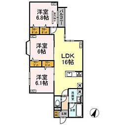 MOCRAFT南小岩 3LDKの間取図画像