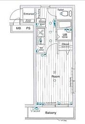 カーロヴィッラ高円寺 1Kの間取図画像