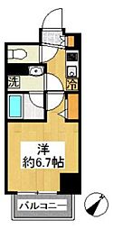 SHOKENResidence横浜ベイサイド 1Kの間取図画像