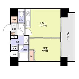 スタジオスクエア泉 5階1LDKの間取り
