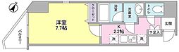 グラティア日本橋 1Kの間取図画像