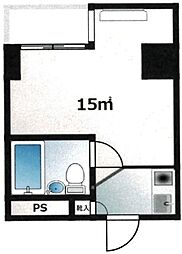 クラッシー久米川 7階ワンルームの間取り
