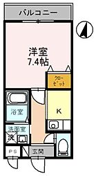 JR阪和線 上野芝駅 徒歩7分の賃貸マンション 3階1Kの間取り