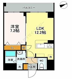 ＬＡＳＡ大崎V 1階1LDKの間取り