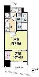 JR東海道・山陽本線 神戸駅 徒歩10分の賃貸マンション 4階2Kの間取り