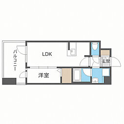 グランフォーレ千早マークスクエアウエストウイング 1LDKの間取図画像