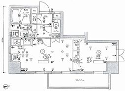 スカイコート上野稲荷町 4階1LDKの間取り