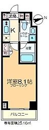 プラウドフラット門前仲町5 1Kの間取図画像
