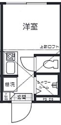 OneCUBE夏目坂 ワンルームの間取図画像