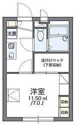 レオパレスＣａｐｒｉｃｏｒｎ 2階1Kの間取り