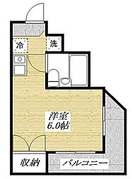 Ｕトピア高幡不動 3階ワンルームの間取り