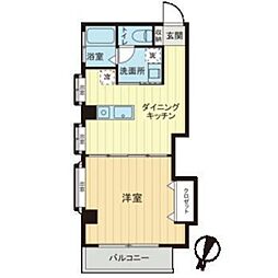 Relief不動前 1DKの間取図画像